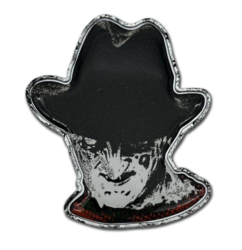 Image of Elektroplate Officially Licensed Freddy Krueger Nightmare on Elm Street All Metal Emblem for Cars, Trucks, and All Auto | Universal Fit at 2.9 inch x 3.45 inch | Weatherproof