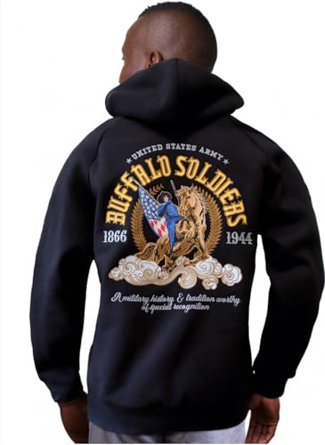 Big Boy Buffalo Soldiers S6 Mens Pullover Hoodie [Black] - ID#16346-15-225-0-04