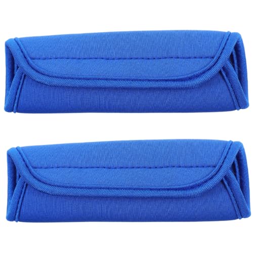 Vaguelly 2個 アームレストプロテクター 荷物荷物タグ 船 針 荷物スト のハンドル スーツケース スーツ ケース 荷物 レザーハンドルスリーブ ネオプレン Blue