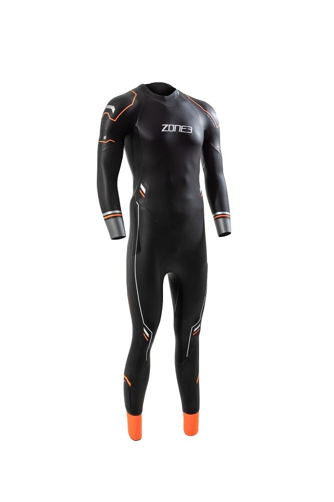 ZONE3 2025 Hombre Thermal Aspire Wetsuit WS22MTHRM101 - Black/Orange