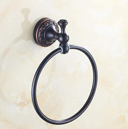 Porte-serviette circulaire suspendu mural gain de place en cuivre