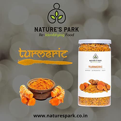 Image of Nature's Park Pure Premium Granulated Turmeric - All-Natural and Perfect for Cooking and Seasoning (Pet Jar) 140 gm