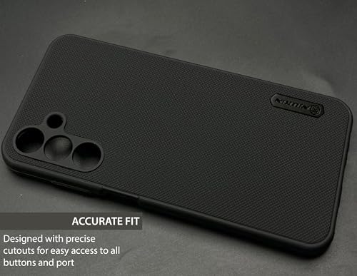 Image of NIUKIN Super Frosted Shield Pro Soft Mobile Back Case for Samsung Galaxy F15 5G / M15 5G | Shockproof Scratchproof Cover | Black