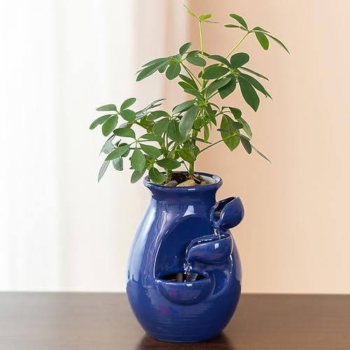 Ceramic Tabletop Desktop Fountain Water Feature Waterfall Home In...