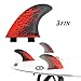 FCS PC-3 Performance Core Surfboard Tri Fin Set - Red Smoke