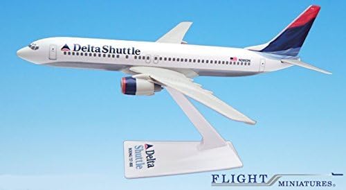 Miniatura 4 de Flight Miniatures Delta Shuttle (00-07) 737-800 Escala 1200  Modelo de avión de plástico a presión  Réplica coleccionable de Delta Airlines Aircraft