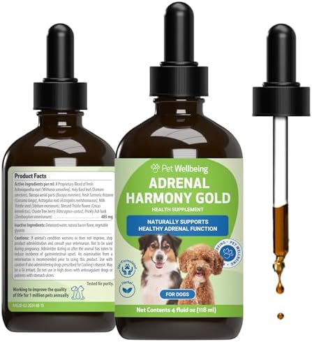 Pet Wellbeing Adrenal Harmony Gold for Dogs - Supports Adrenal Fu...