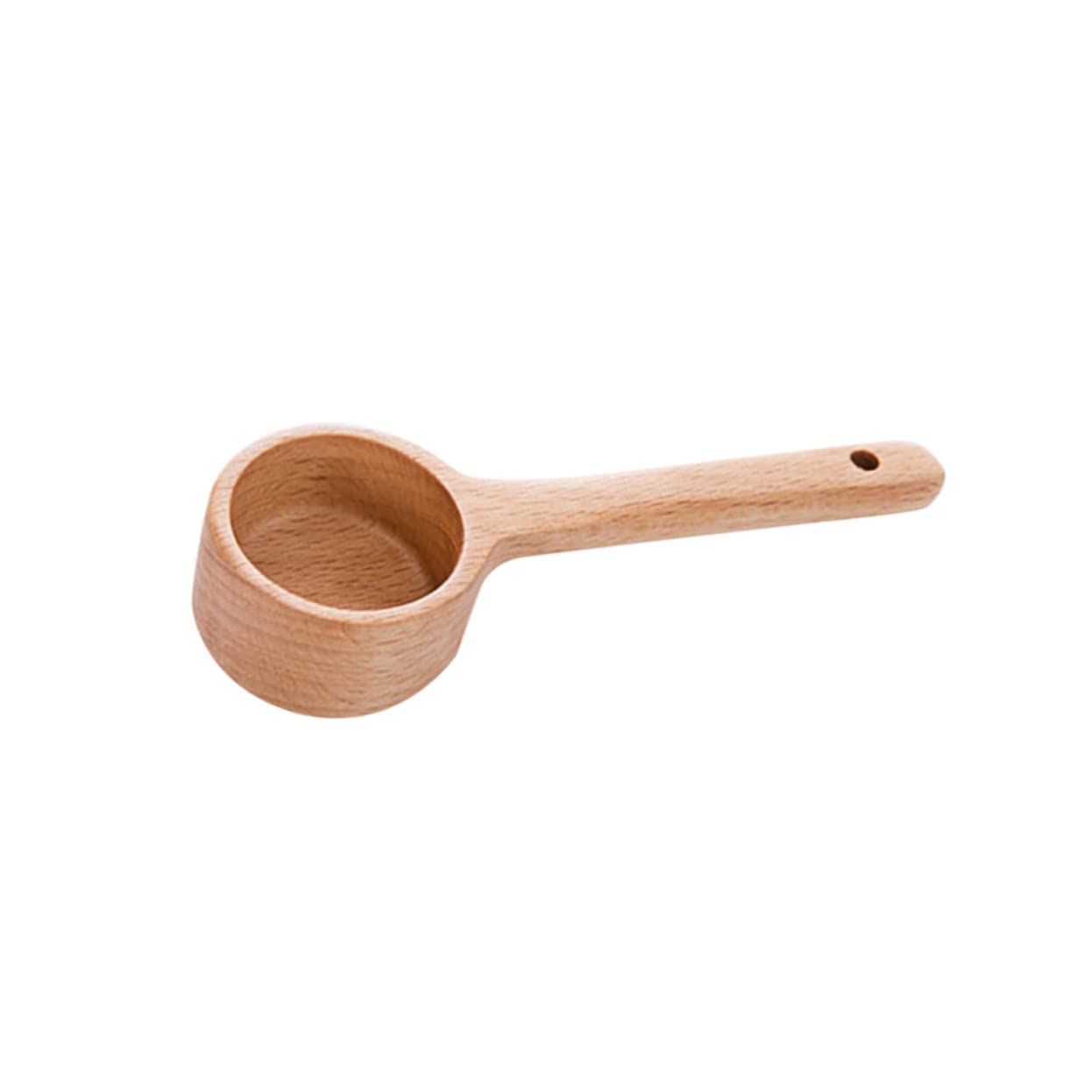 VOSAREA Handle Wooden Spoon Natural Wood Scoop for Soup Tea and Measuring Small Kitchen Utensil for Home and Restaurant Use