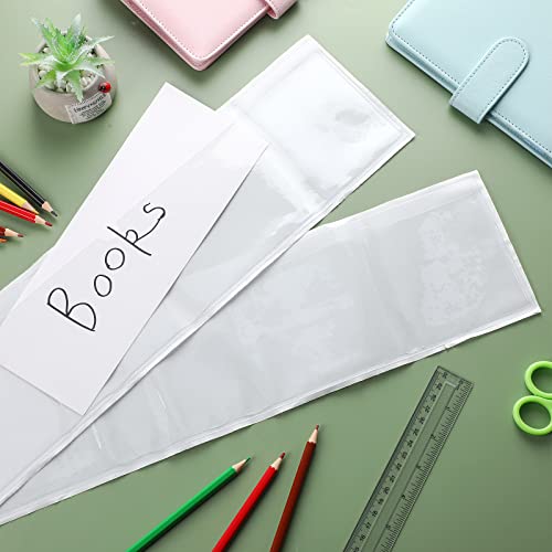 Image of Chinco 30 Pcs Self Adhesive Pockets, Bin Labels for Storage Bins, Clear Pocket Label Sleeves, Plastic Index Card Holder with Top Open for Organizing Bins Box Drawer(14 x 4 Inches)