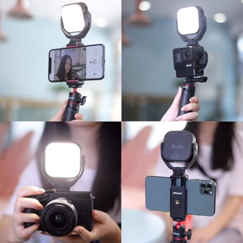 VIJIM Luz de câmera LED VL66, Painel de luz LED com suporte em U, CRI95+ iluminação de fotografia po