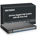 NICGIGA – 48 Port Gigabit PoE Switch Unmanaged with 48 Port IEEE802.3a
