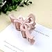 Pink Hair Claw Clips Bow Shaped Hair Clips for Women Elegant Stylish Hair Claws Large Bow Hair Clip for Thick Thin Lilac Color Hair Jaw Clips Valentine’s Hair Barrettes Bow Clip Hair Accessories 1Pcs