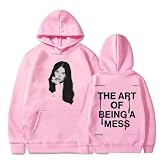 Lauren Spencer Smith - Sudaderas con capucha y manga larga unisex con diseño de The Art Of Being A Mess Merch, rosa, XS