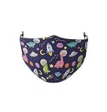 I-TOTAL - Mascherina Copriviso in 100% Poliestere Adulto/Kids (Kids, Space)