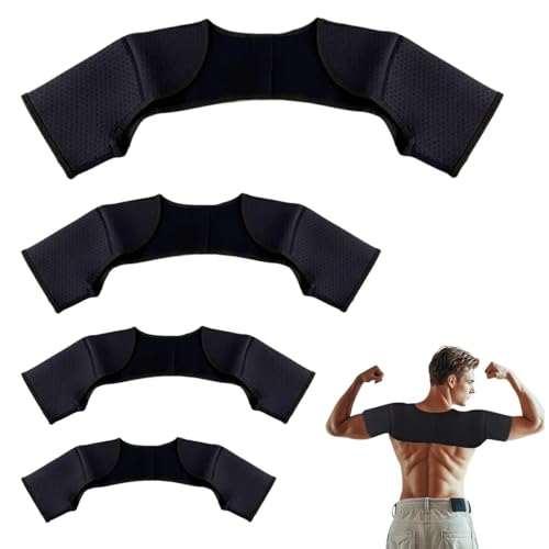 Double Shoulder Brace,Concealed Double Shoulder Brace for Sports Lovers,Comfortable and Breathable Shoulders Braces for Chronic Tendinitis Pain Relief,Outdoor Sports,Sleeping,Running(Medium)
