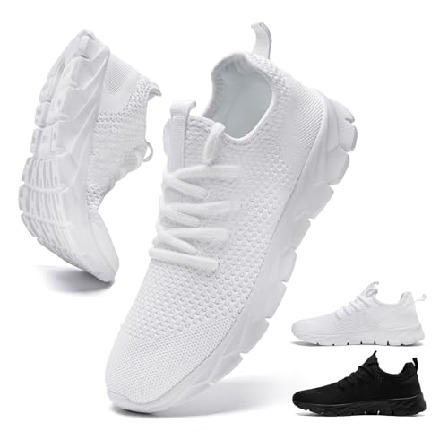 Image of Mens Running Shoes Walking Tennis Sneakers Slip on Gym Workout Athletic Lightweight Casual Sport Shoes