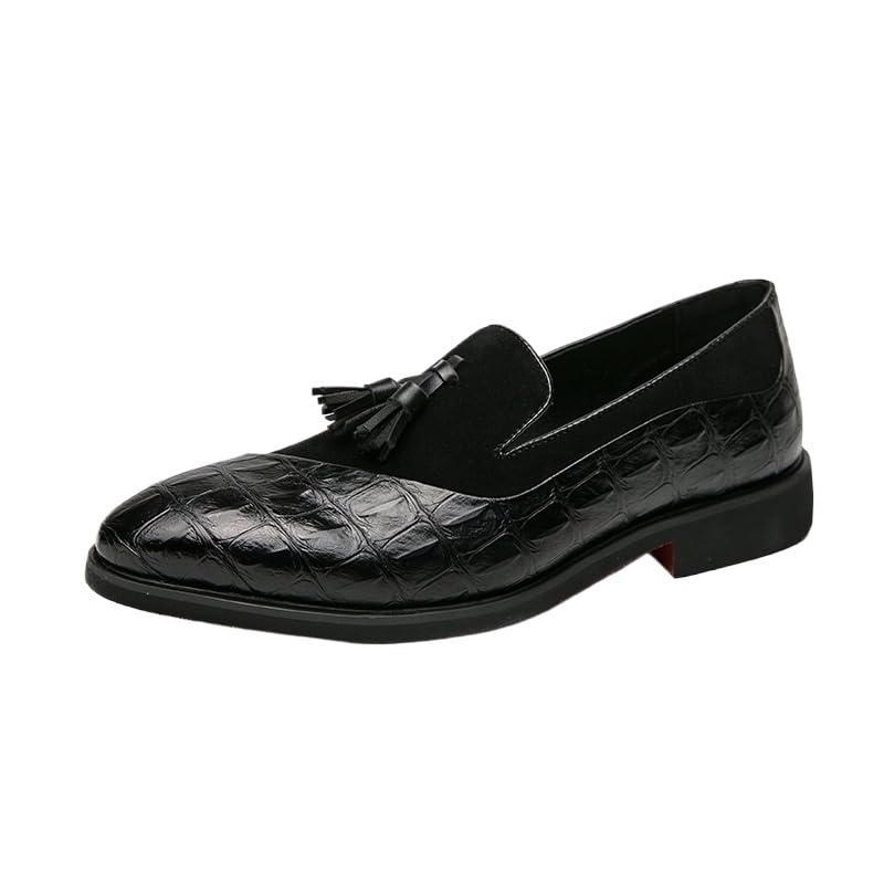 Mens Genuine Leather Dress Loafer Shoe Spring Summer Men's Casual Loafers Slip On Leather Shoes Breathable Driving Shoes Moccasins Classic Loafer Flats Boat Shoes