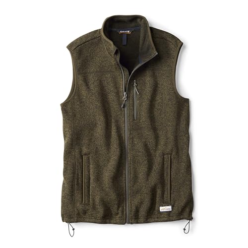 Orvis Recycled Fleece Sweater Vest for Men - Warm and Comfortable Men's Fleece Vest Made with Brushed Anti-Pilling Fiber