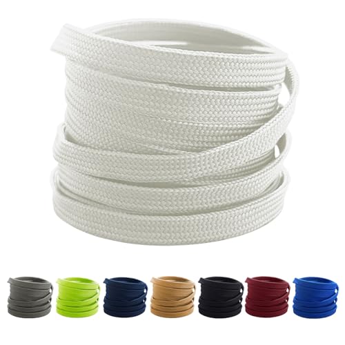 TQmate 2 Paar Flache Breite Schnürsenkel 10mm - Dicke Schuhbänder für...