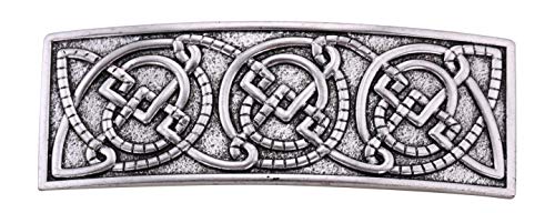 VASSAGO Antique Retro Harmony Celtic Irish Knot Trinity Triquetra Hairclip Barrette Hairpin Ponytail Holder for Women Girls (Antique Silver 4)