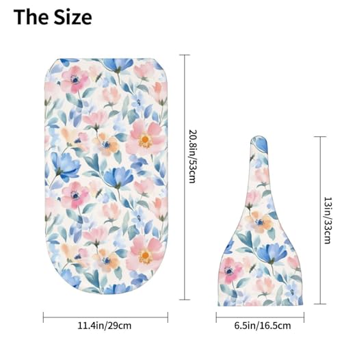 Image of Spring Watercolor Floral Swaddle Blanket with Beanie Hat Set Newborn Swaddle Wrap Soft Baby Receiving Blankets Baby Swaddle Blanket for Baby Boys and Girls