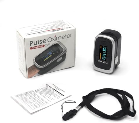 Finger Pulse Oximeter Fingertip Blood Oxygen Saturation Monitor SpO2 ...