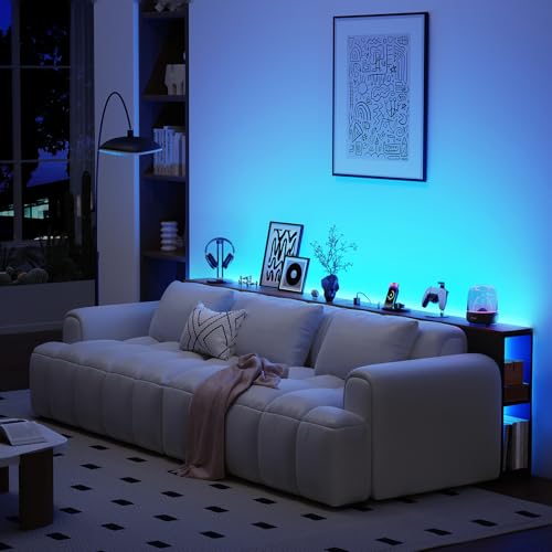 BROTTAR 78.7 Flip Top Behind Couch Table with Outlets and Storage