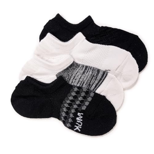 MUK LUKS Womens 4Pack Dream Step No Show Sock Liner Ebony OS