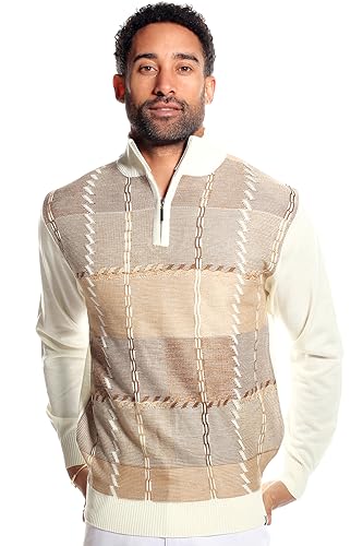 STACY ADAMS Men's Sweater, GEO Square Design