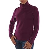 Reguläre Dicke, Unterjacke Duemme Maglieria Cashmere Damen-Pullover, Maxipull mit Ringkragen, 100 % Kaschmir, klassische Passform, Violett 40