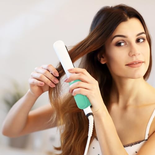Funda protectora de silicona para plancha de pelo, resistente al calor, color verde claro miniatura 7