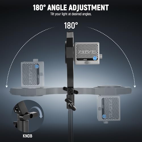 Image of NEEWER Bowens Mount Adapter Holder, Mini to Bowens Mount Adapter Ring with Umbrella Socket, 5 /8 inch Receiver, 180 Tilt for ONLY NEEWER Mini Mount Lights, CHB1