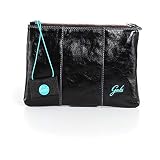  GABS Tasche Beyonce Pegaso Medium Leder Umhängetasche Made in Italy 28 x 20 cm G040T2 P0263, Schwarz 25x17 cm