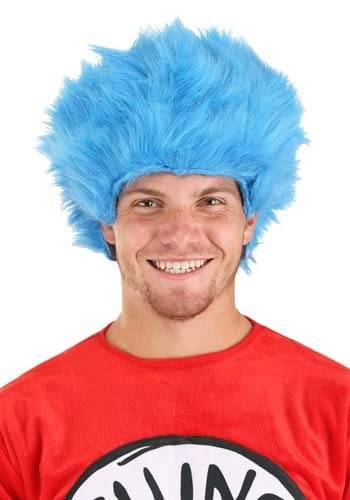Dr. Seuss Thing 1 & Thing 2 Blue Fuzzy Costume Wig