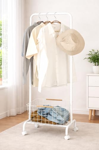 �y�V�ʃ��C�g�z�o�X�P�b�g�t���n���K�[���b�N 4�i�K �g���ȒP �X���� ��45cm �n���K�[���b�N �I�t�� ������� ���[ �R�[�g�|�� �L���X�^�[�t�� ���֎��[ �ȃX�y�[�X ���r���O ���[ zk-rb05-170-wh