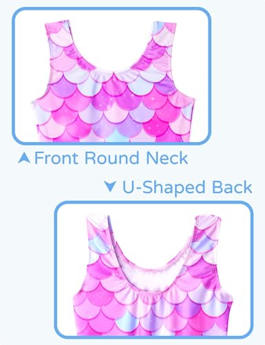 Image of Snowheart Girls Bathing Suit Toddler Swimsuit Girl Hawaiian Floral Ruffle One-Piece Breathable Swimwear 4-10T