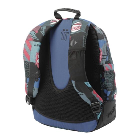 TOTTO - Mochila Escolar Grande, Modelo Rayol, Capacidad 19 L, 3 Compartimentos, 2 Bolsillos Botella, Bolsillo PC 14", Espaldar Ergonómico con Flujo de Aire, Correas en S, Estampado Cyber Monstruos