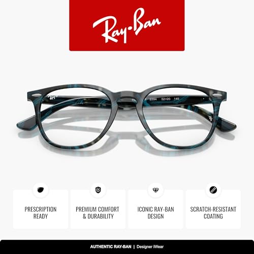 Image of Ray-Ban RX8779D Low Bridge Fit Titanium Square Prescription Eyewear Frames