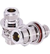 CNARIO N Connector N Female to N Female Adapter Coax RF Coaxial Cable Connectors Bulkhead Connect...