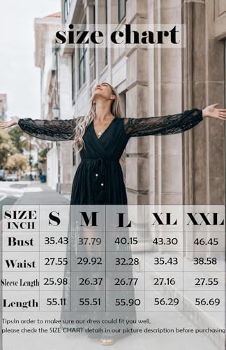Image of LRISES Womens V Neck Floral Embroidered Lace Wedding Maxi Dress Boho Short Sleeve Slit Bridesmaid Evening Party Dresses