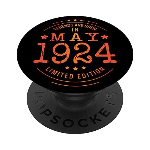 Cumpleaños Mayo 1924 Edición Limitada Regalo Legend May PopSockets PopGrip Intercambiable