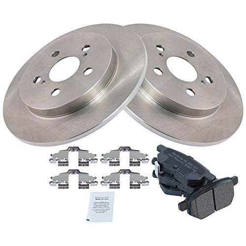 Image of TRQ Rear Brake Pad & Rotor Semi Metallic