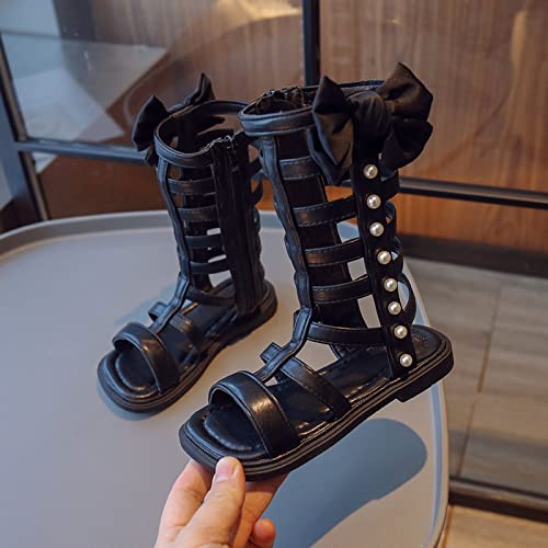 IWIHMIV Girls Sandals with Side Zipper Open Toe Flat Non Slip Girls Slip On Sandals Summer Shoes2