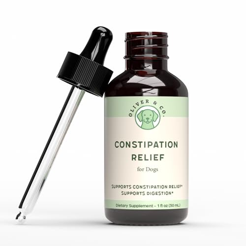 Dog Constipation Relief - Constipation Relief for Dogs - Helps to Gently Relieve Constipation, Soften Bowel Movements, & Much More - Dog Laxative - Pet Stool Softener - 1 fl oz - Bacon Flavor