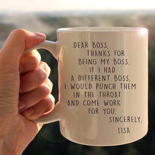 Taza para café Wrappiness Dear Boss, cerámica blanca miniatura 4