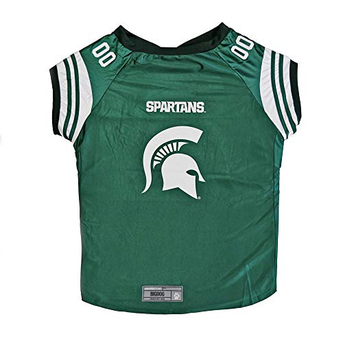 Littlearth NCAA Michigan State Spartans Premium Pet Jersey, Team Color, Big Dog
