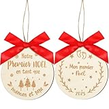 Le premier noël de petit bébé avec parents doit célébrer, c’est une décoration heureuse. Il peut accrocher sur sapin de noel , la maison,la couronne de noël ,guirlande,emballage de cadeau etc.