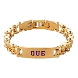 BBGreek Omega Psi Phi Fraternity Paraphernalia - Official Vendor - Bike Chain Bracelet - QUE - Stainless Steel
