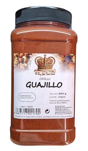 Chili Guajillo polvo 800g - Color Rojo Intenso, para Salsas, Moles, Adobos y Guisos, 100% Natural - chile Guajillo