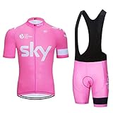 equipacion ciclismo sky team Los 3 bolsillos traseros elásticos favorecen el almacenamiento de sus pertenencias personales cuando viaja en bicicleta, como teléfonos, llaves, dinero en efectivo, billetera, lentes de sol, gafas protectoras, silbatos, linternas y otros kits y engranajes para ciclismo.